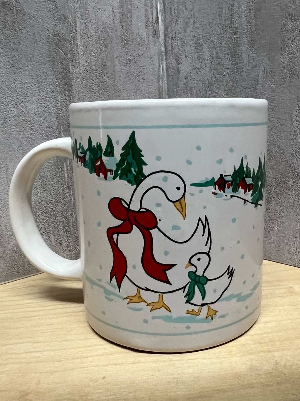 Vintage Country Goose Christmas Coffee Mug - Picture 1 of 5